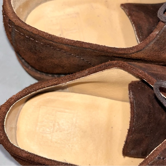 Men’s Frye Brown Burnished Suede Leather Paul Bal Oxford Shoes size 11.5 - Picture 9 of 10